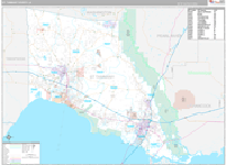 St. Tammany Wall Map Premium Style